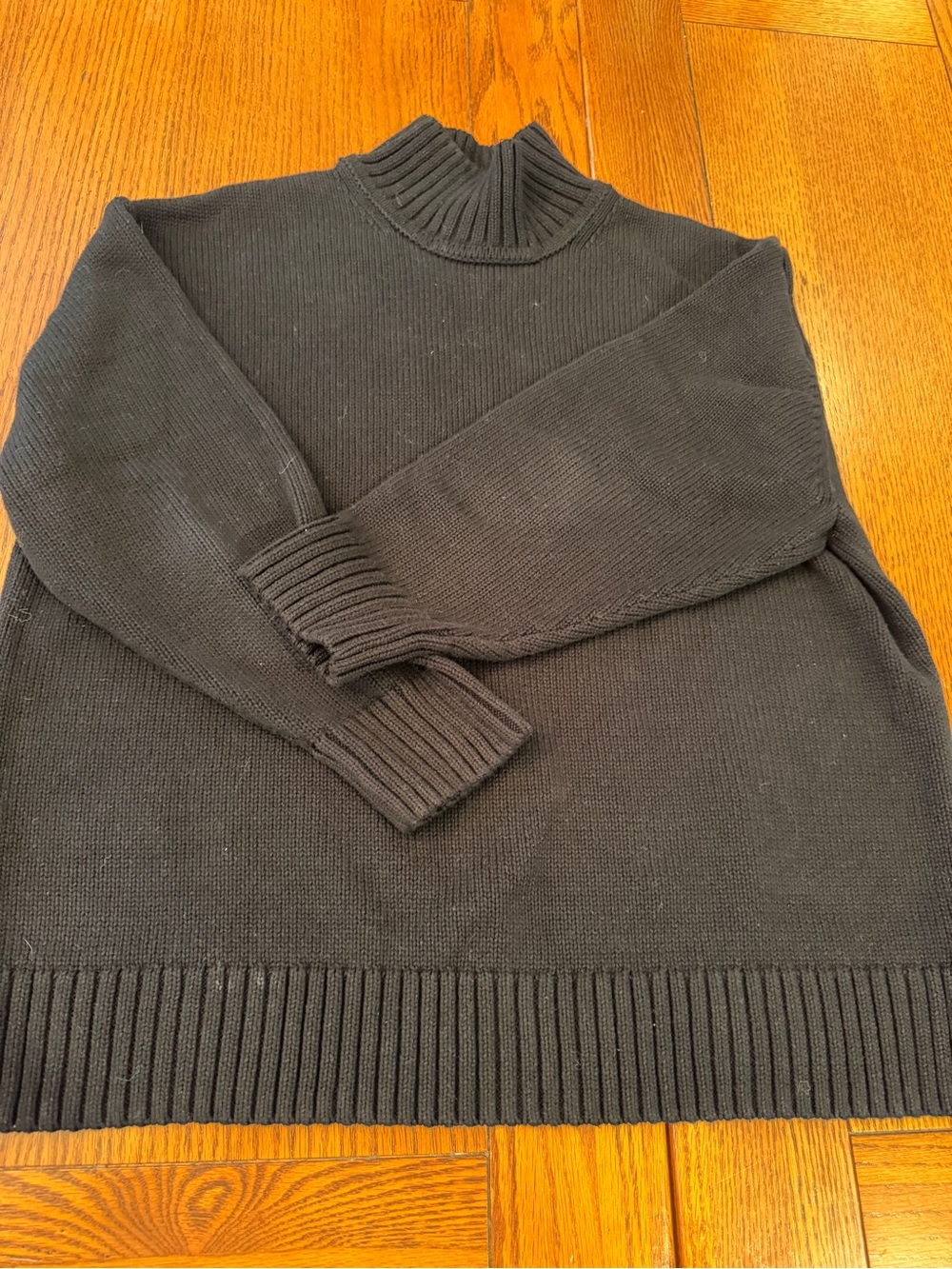 Women’s GAP  Black Rib-Knit Mock Neck Sweater